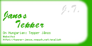 janos tepper business card