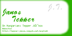 janos tepper business card
